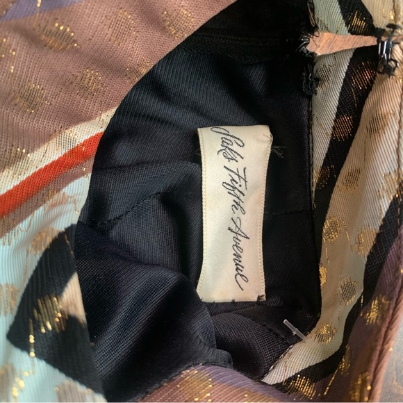 VINTAGE Saks Fifth Avenue High Neck Longsleeve Maxi‎ Dress Size 10 - Picture 7 of 9